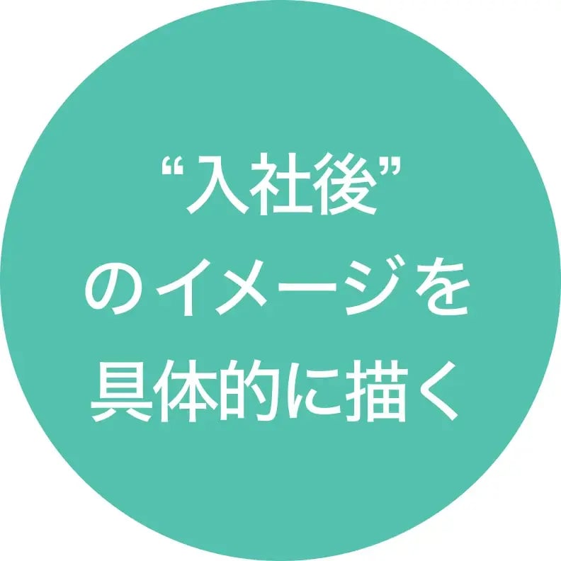 “入社後”のイメージを具体的に描く